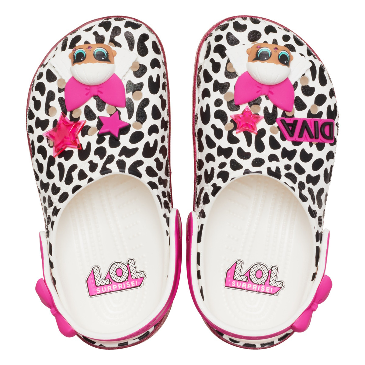 Saboti Crocs Classic LOL Surprise Diva Clog Kids Alb - White - imagine 8